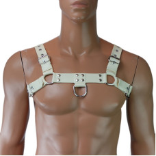 Bulldog chest harness - White